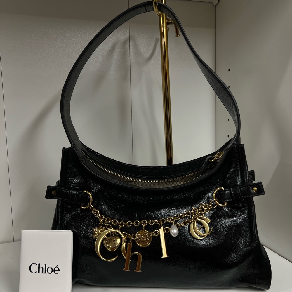 Chloé Charms embellished leather shoulder bag MSRP $2,190